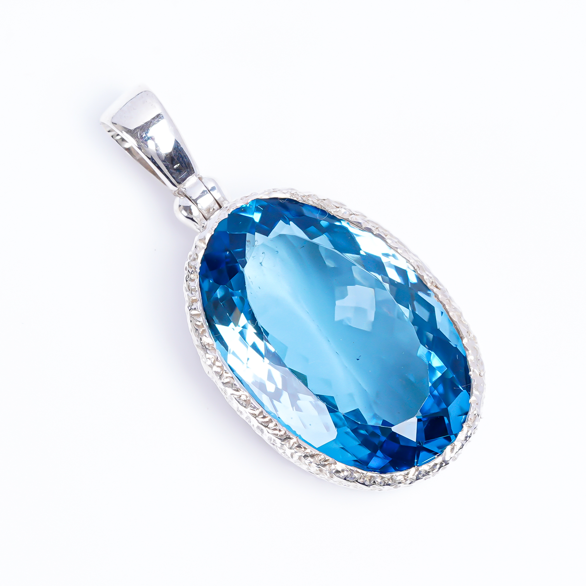Blauem Joya mit aus – Anhänger Silber Jewels Topas 925
