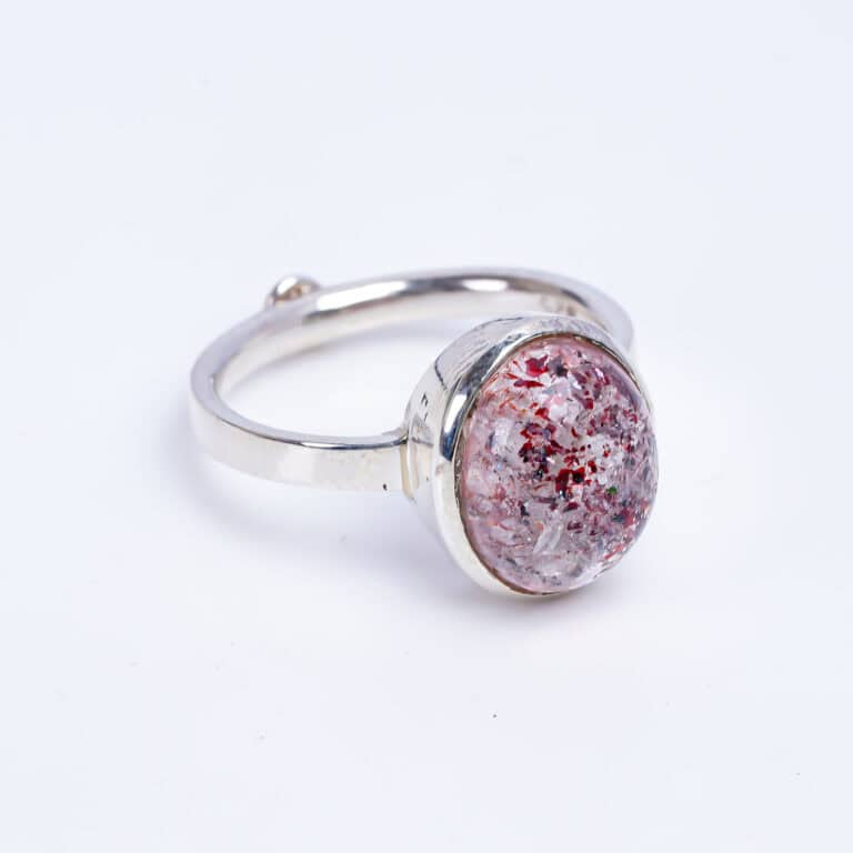 R-ST-007 | Ring mit Erdbeerquarz aus 925 Silber