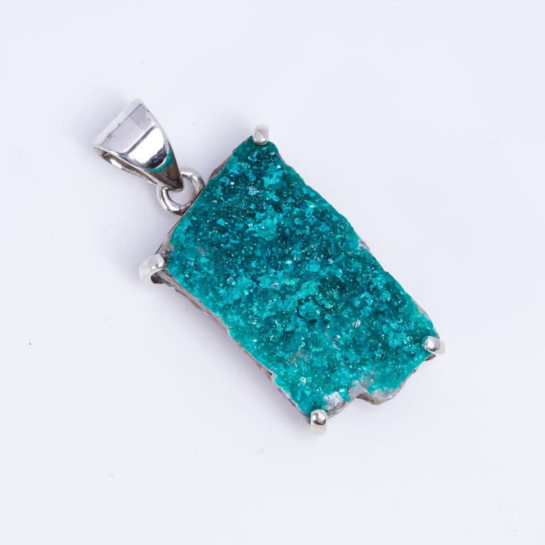 Pendant with dioptas made of 925 silver