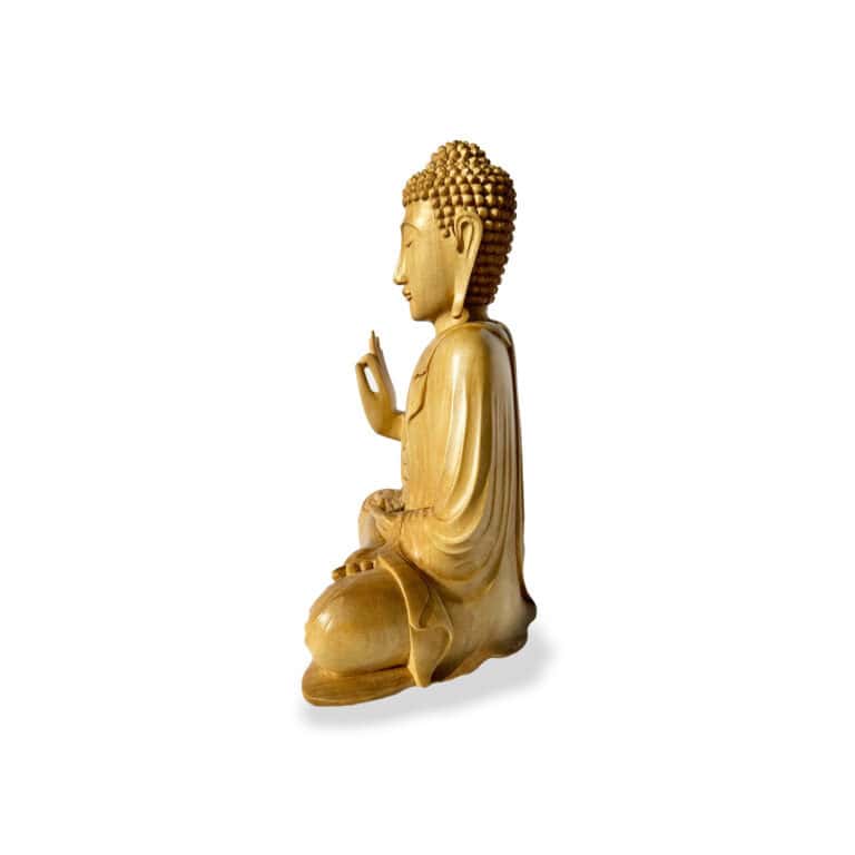 BUD 001 | Buddha Mudra aus Krokodilholz – Bild 2