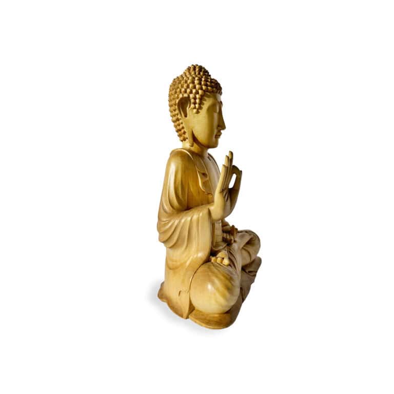 BUD 001 | Buddha Mudra aus Krokodilholz – Bild 3