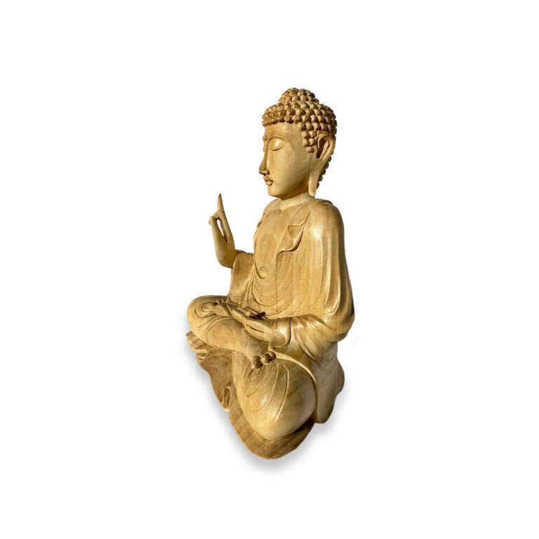 Buddha Mudra aus Krokodilholz – Bild 2