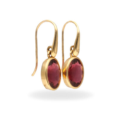 Earrings with tourmaline made of 750 gold - Image 2