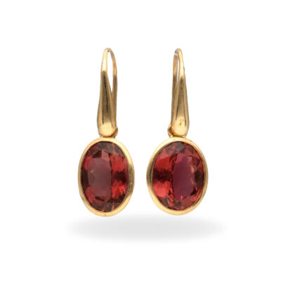 Earrings with tourmaline made of 750 gold