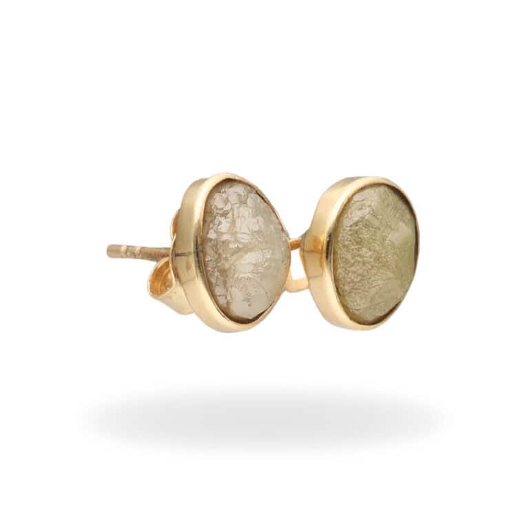 Ohrstecker mit Rohdiamant aus 750 Gold