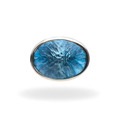 Ring mit Blauem Topas aus 925 Silber – Bild 3