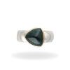 Ring mit Turmalin aus 925 Silber und Goldfassung – Bild 3