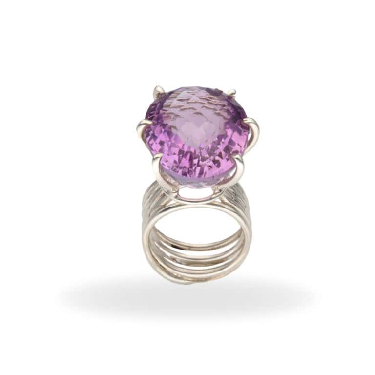 Ring mit Amethyst aus 925 Silber – Bild 2