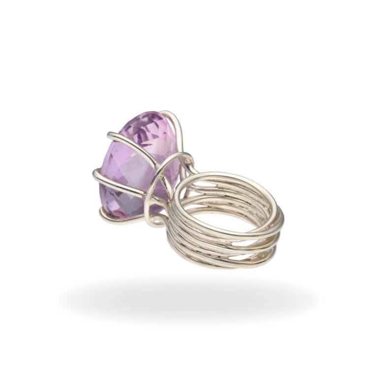Ring mit Amethyst aus 925 Silber – Bild 4