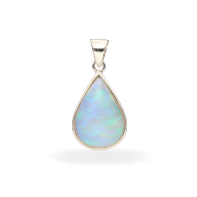 Pendant with opal made of 925 silver