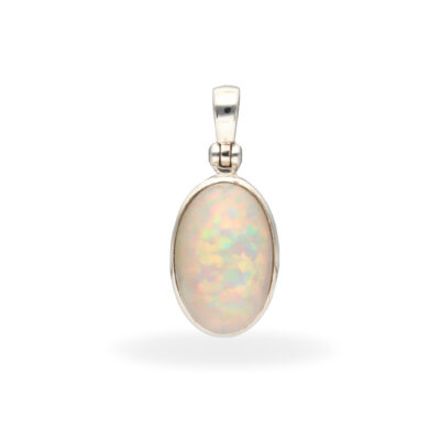 Pendant with opal made of 925 silver