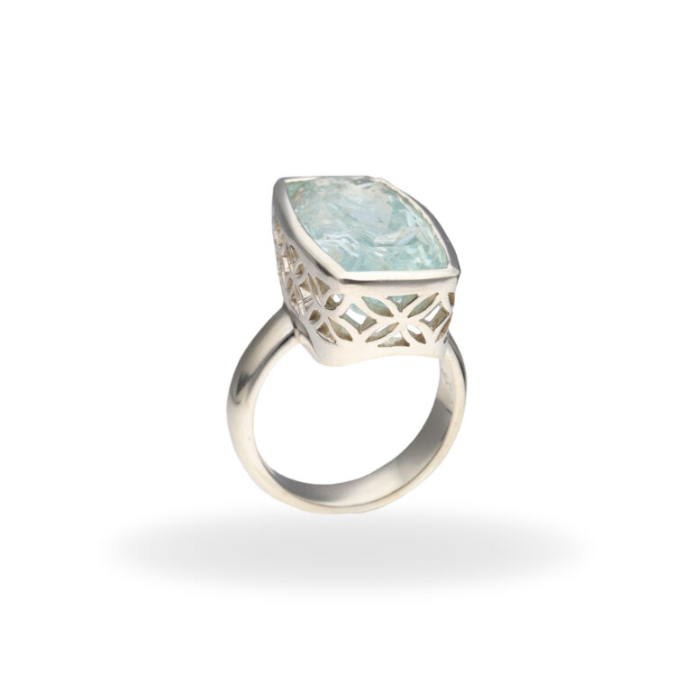 Ring mit Aquamarin aus 925 Silber
