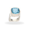 Ring mit Blauem Topas aus 925 Silber