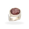 Ring mit Erdbeerquarz aus 925 Silber