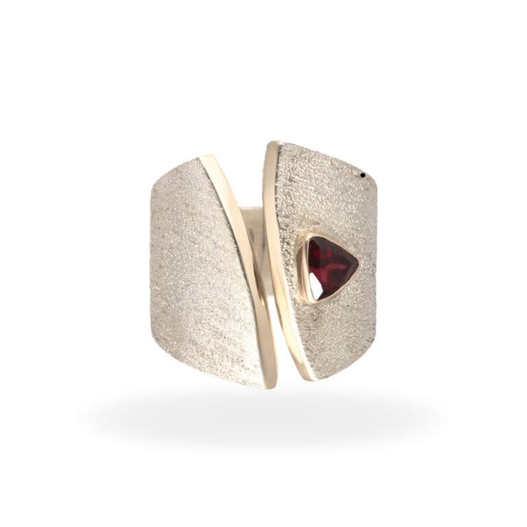 R-ST-154 | Ring with garnet made of 925 silver - Image 2