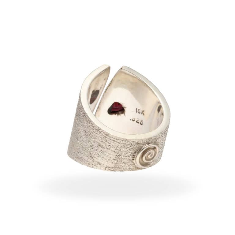R-ST-154 | Ring with garnet made of 925 silver - Image 3