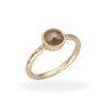 Ring with rough diamond and diamonds made of 333 gold