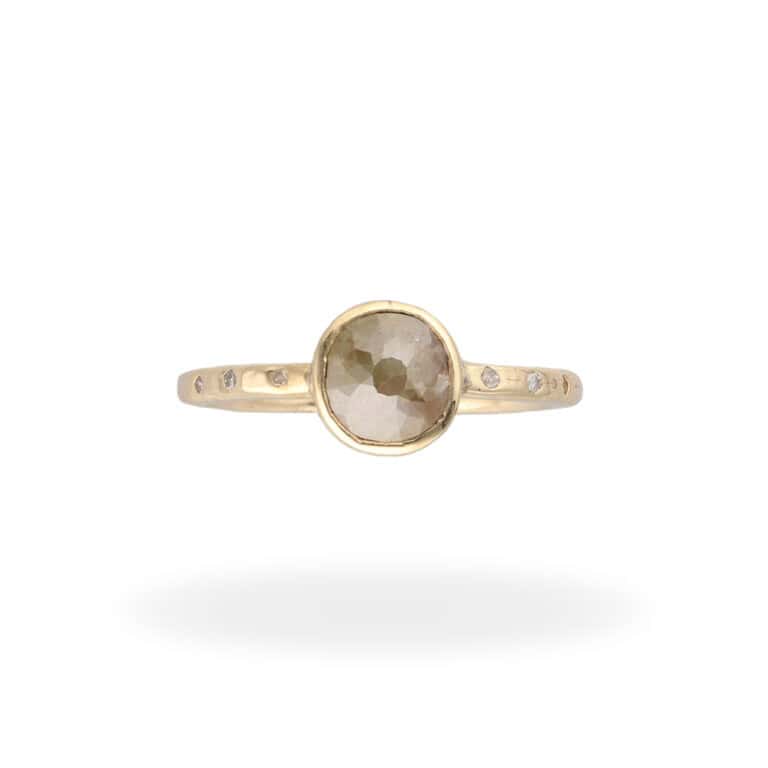 R-GST-004 | Ring mit Rohdiamant & Diamanten aus 333 Gold – Bild 2