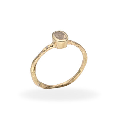 Ring mit Rohdiamant aus 333 Gold – Bild 2