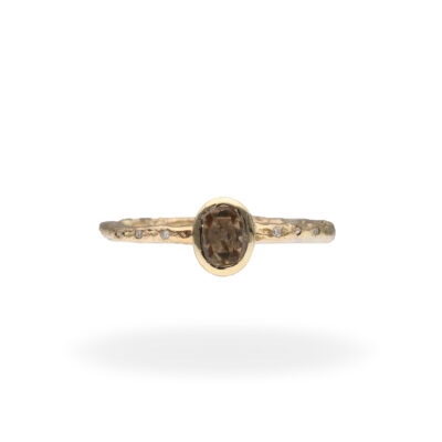 Ring mit Rohdiamant aus 333 Gold – Bild 3