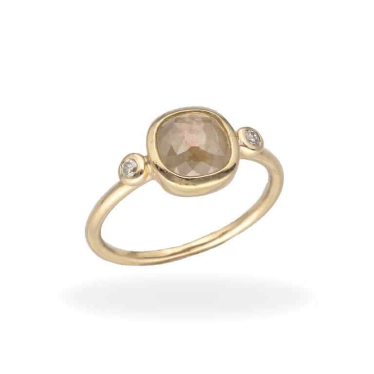 R-GST-006 | Ring mit Rohdiamant & Diamanten aus 333 Gold