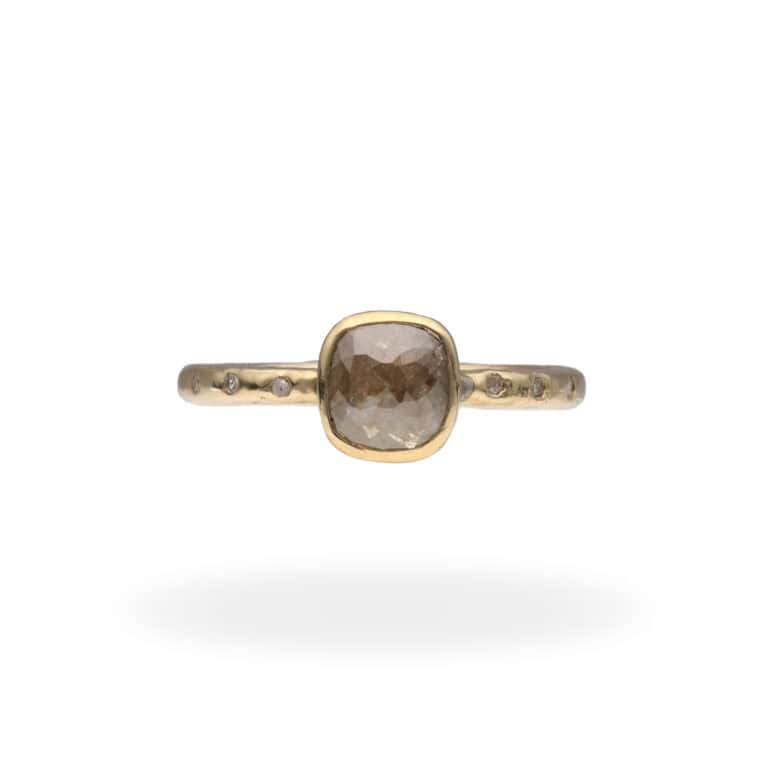 R-GST-007 | Ring mit Rohdiamant & Diamanten aus 333 Gold – Bild 2