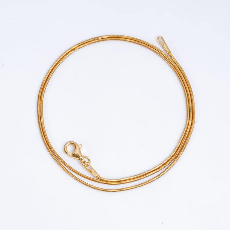 Snake necklace made of 925 silver 1.0 micron gold-plated