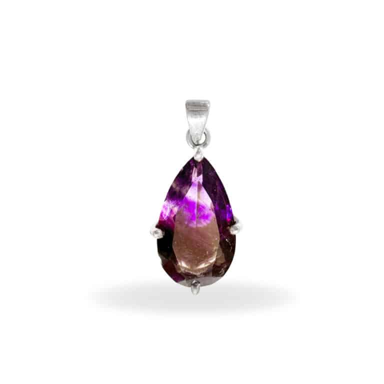 Pendant with amethyst made of 925 silver