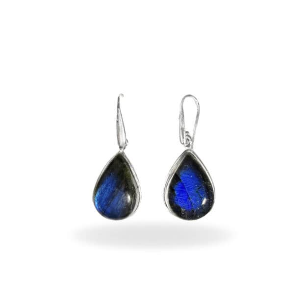 Earrings with Labradorite made of 925 silver