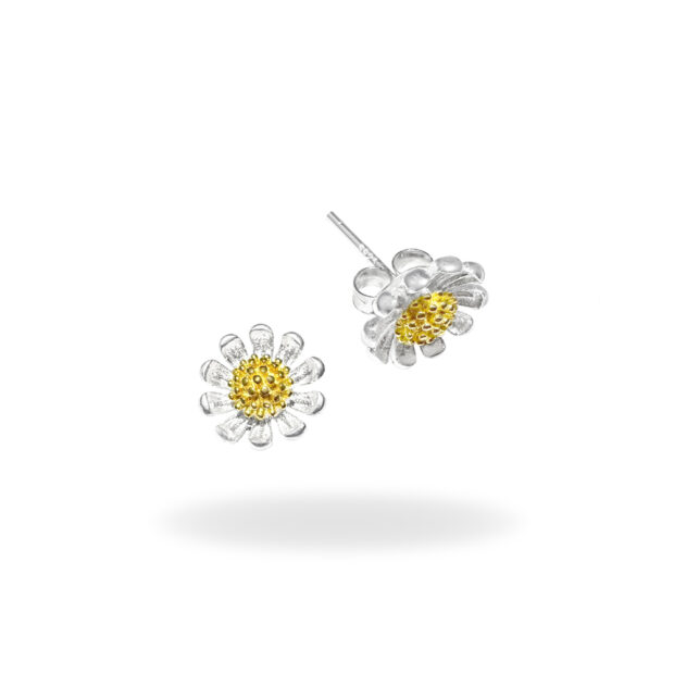 Flower Stud Earrings in 925 Silver