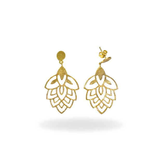 Earrings pendant made of 925 silver 1.0 micron gold-plated