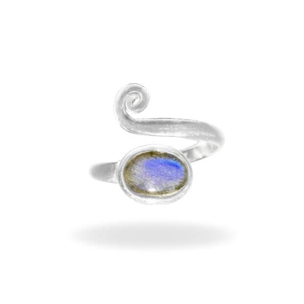R-ST-028 | Ring with labradorite made of 925 silver